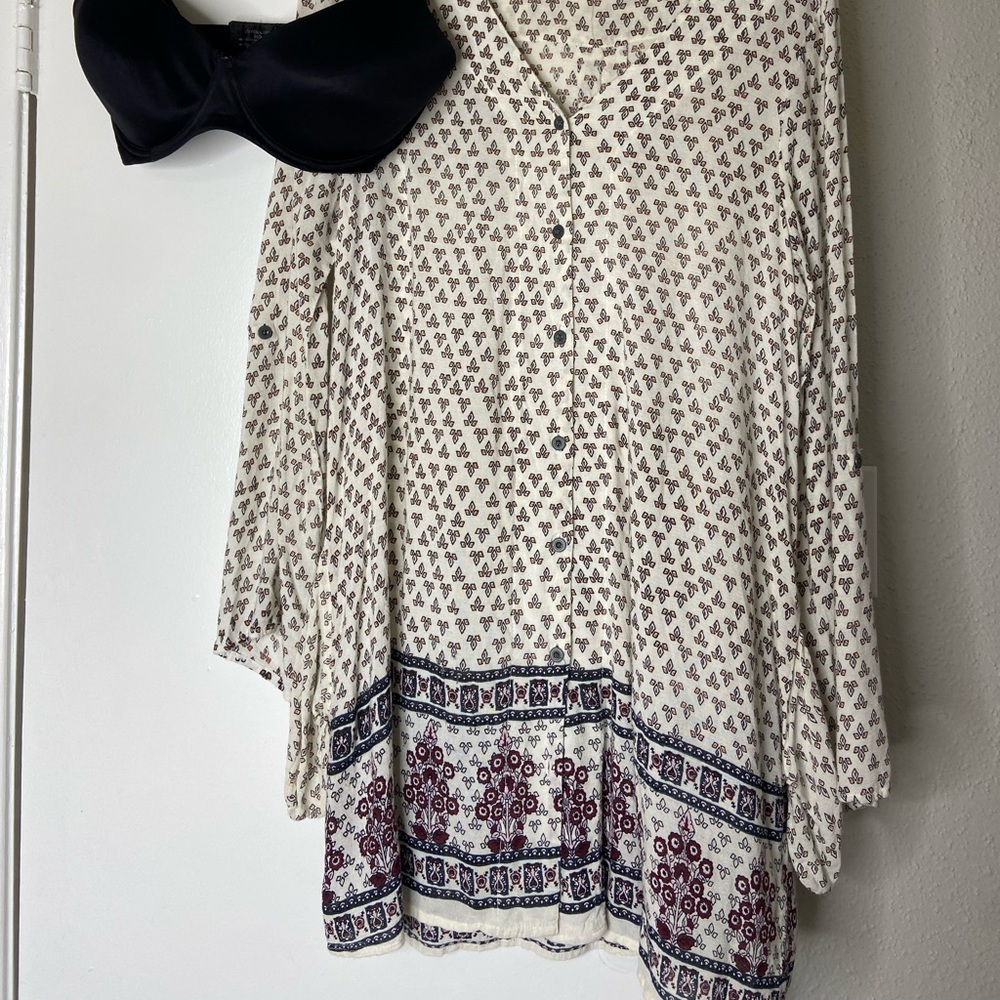 long sleeve button down dress